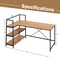 Costway Reversible L Shaped Computer Desk Corner Workstation with 3-Tier Open Shelf